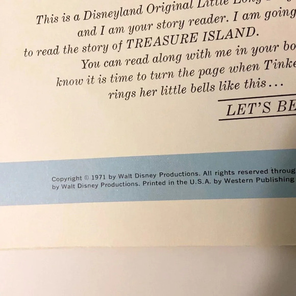 Vintage 1971 Disney Treasure Island  7 Inch Record and Book - Picture 4 of 14